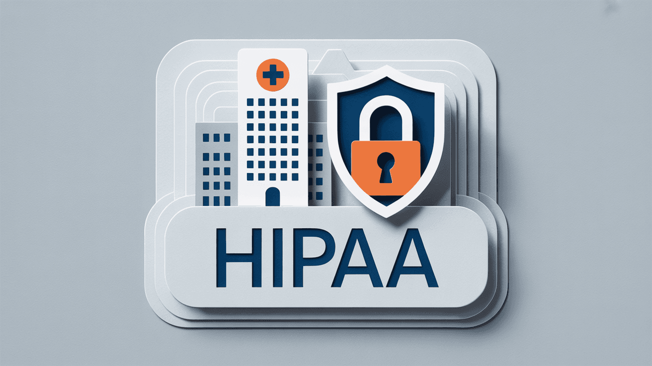 Healthcare facility with medical professionals using AI tools, showing protected and unprotected patient data flows